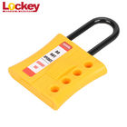 Yellow Insulated Nylon Lock Out Tag Out Hasp Safety Plastic Emergency Stop