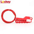 Economic Adjustable Steel Wire Security Cable Lockout Device Hand Shape With Nylon Body