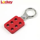 OEM Safety Lockout Hasp Red Plastic Covered Handle Padlock 6 Holes 10mm Lock