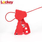 Universal Multipurpose Steel Cable Lockout Device For Locking Valves In Red