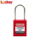 44mm Stainless Steel ABS Safety Lockout Tagout Padlock 4mm Dia Shackle