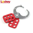 Vinyl Coated Steel Lock Out Tag Out Hasp 6 Padlock Holes Clamp On With Handle
