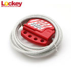 Red Customized 6mm Dia Steel Cable Lockout Tagout Nylon Loto Long Life
