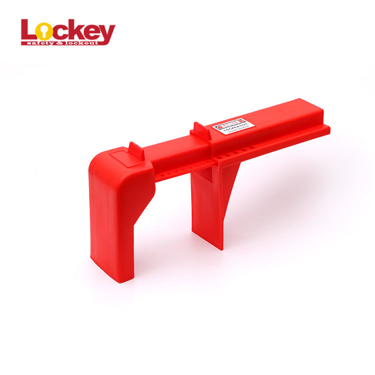 Red Adjustable Locking Device Ball Valve Loto 2 4/5&quot; -8 1/2&quot; Light Weight