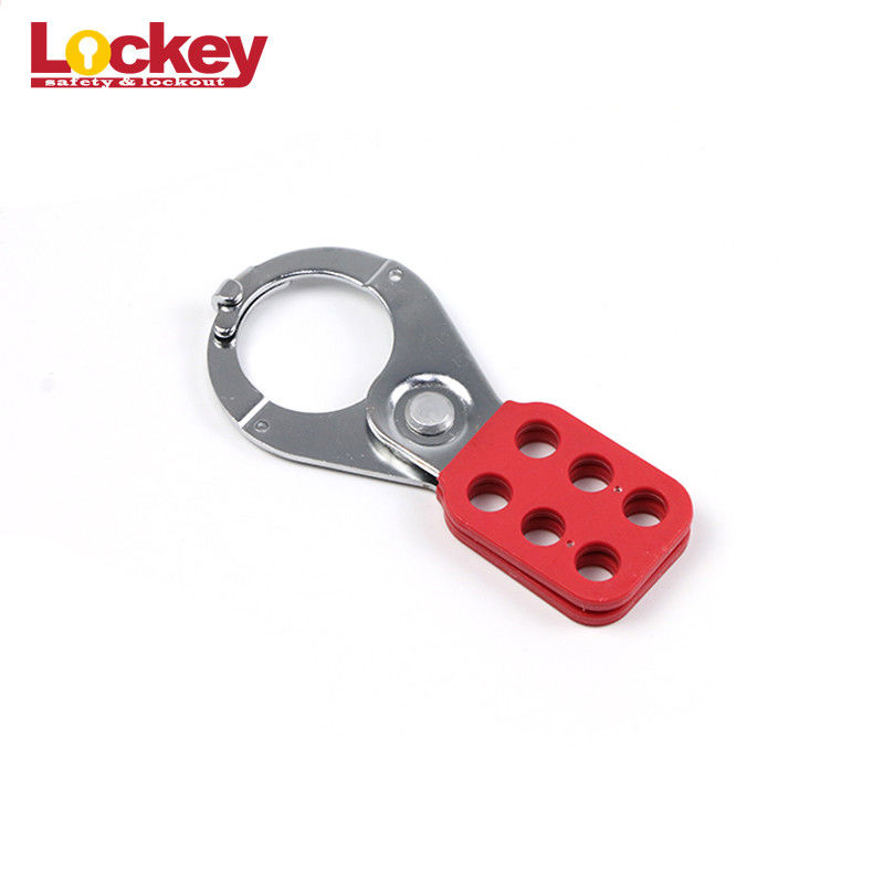 Insulated Lockout Tagout Hasp Aluminum Steel Lockout Hasp With Hook Rust Proof