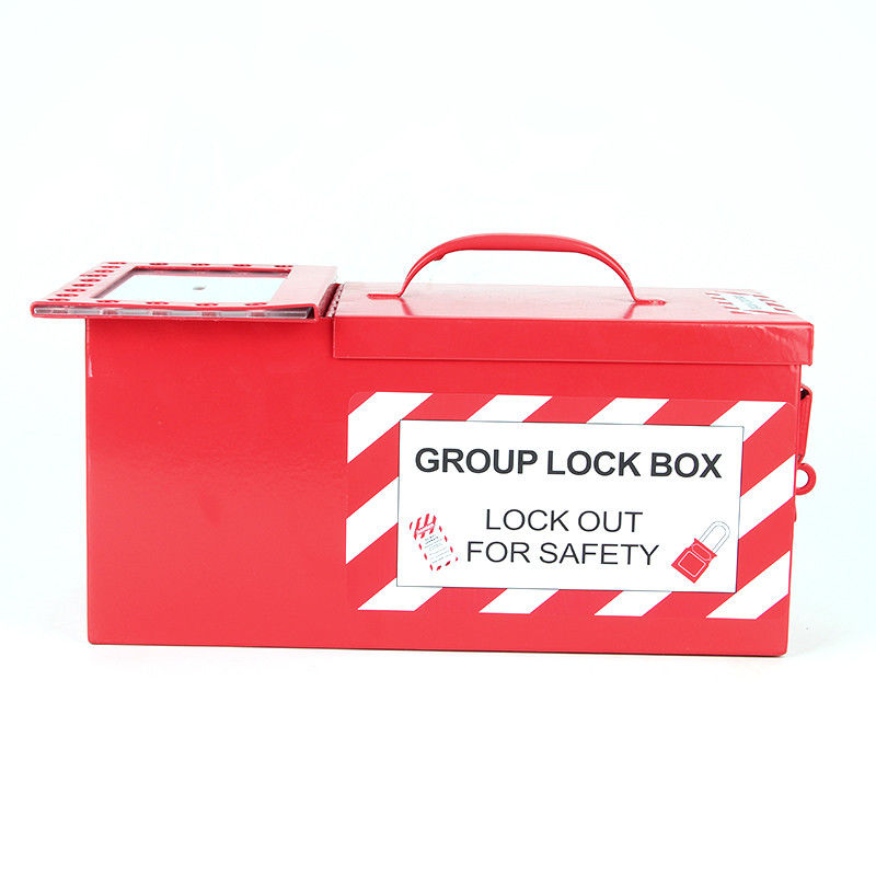 Lockey Portable Heavy Duty Steel Group Combined Lockout Storage Box Red Color