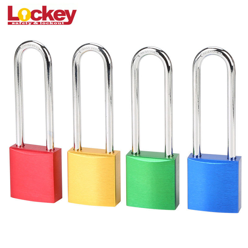 Lockey Colorful Anodized Solid Aluminium Safety Padlock 76mm Long Shackle