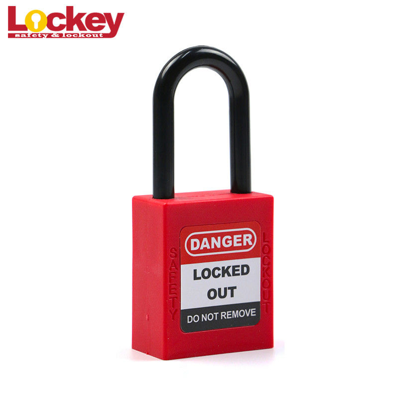 Electrical ABS Plastic Lockout Padlock Safety Lock Padlock With Master Key