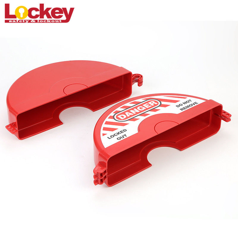 Red Safety Rotating Gate Valve Lockout Locking Device OEM Service With CE