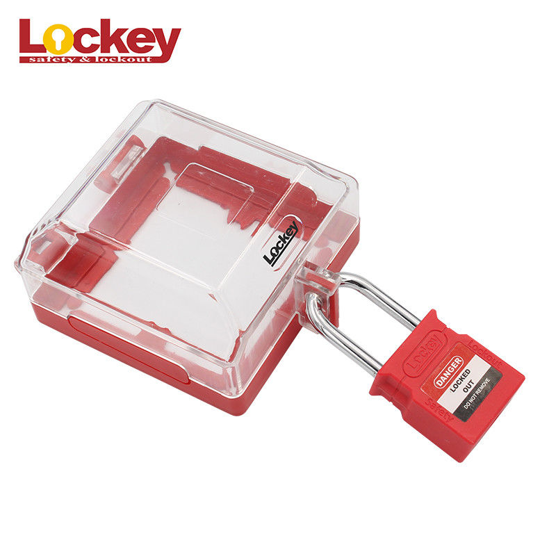 Plastic Electrical Lockout Devices Emergency Wall Switch Lockout With Transparent Cover