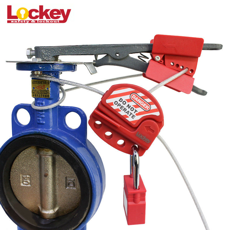 PA Adjustable Butterfly Valve Lock Out Lockout With CB01 Cable Lock