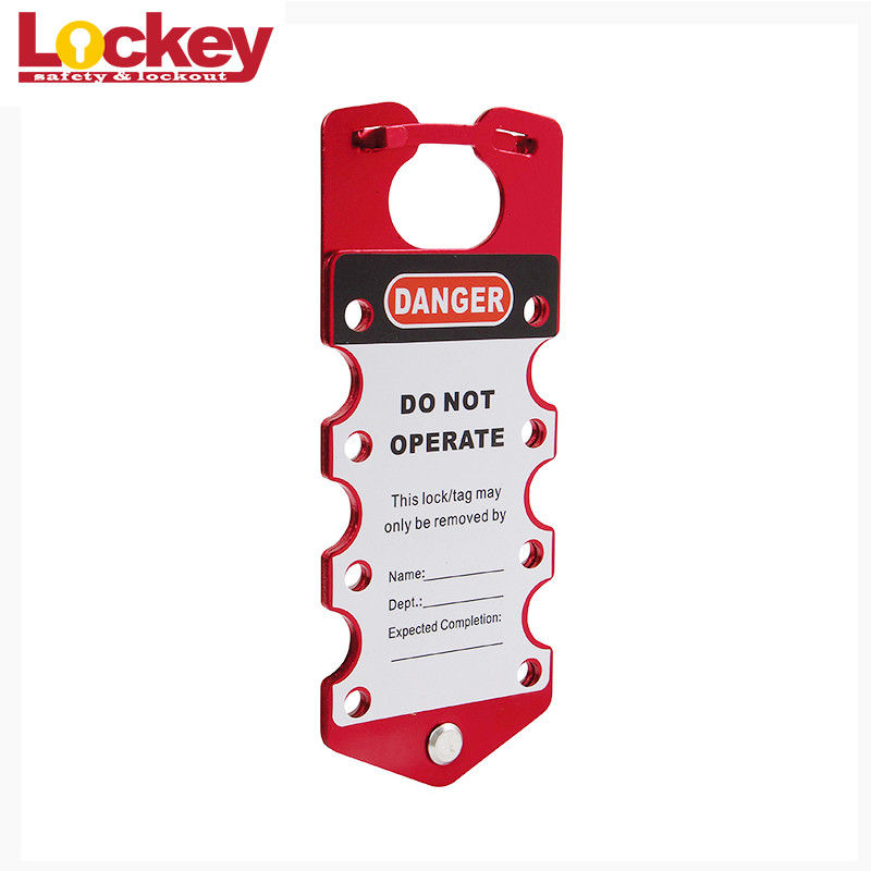 Aluminum Alloy Red Labelled Anodized Lock Out Tag Out Hasp
