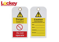 Safety PVC Custom Danger Tags Scaffolding Yellow Tag 75mm × 146mm × 0.5mm