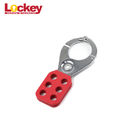 Multiple Safety Lockout Hasp 1&quot; 1.5&quot; 6 Hole Red Vinyl Coated For Padlock