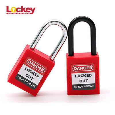 OSHA 38mm Steel Shackle Safety Lockout Padlock With Master Keys , Long Life