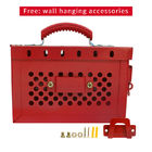 Loto Industrial Portable Steel Safety 13 Lock Group Lockout Box Free Accessories