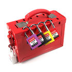 Loto Industrial Portable Steel Safety 13 Lock Group Lockout Box Free Accessories
