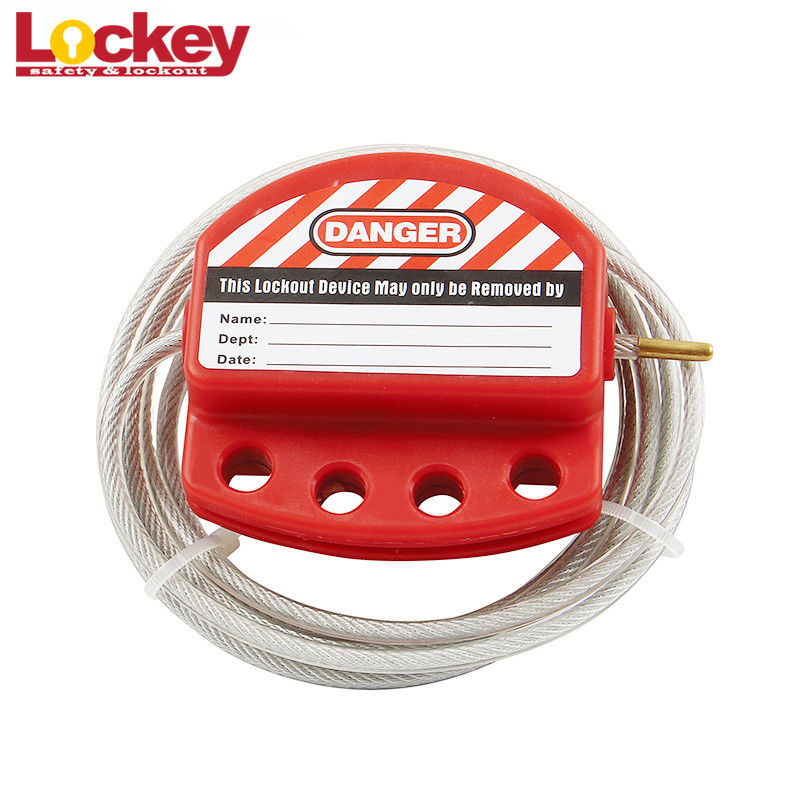 Lockey Adjustable Cable Lockout Universal Steel ABS Body 4mm Or 6mm Length 2m
