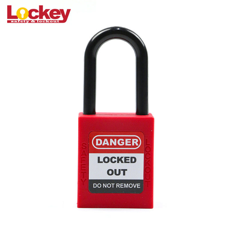 38mm Nylon Insulation Shackle Lockey Safety Loto Lock Lockout Tagout Padlock