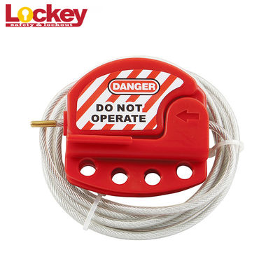 Security Adjustable Cable Lockout , Steel 6mm Master Lock Cable Lockout