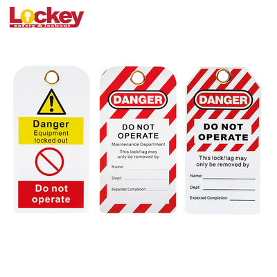 Lockey Custom PVC Warning Scaffold Safety Tags Lockout Waterproof Isolation Tags